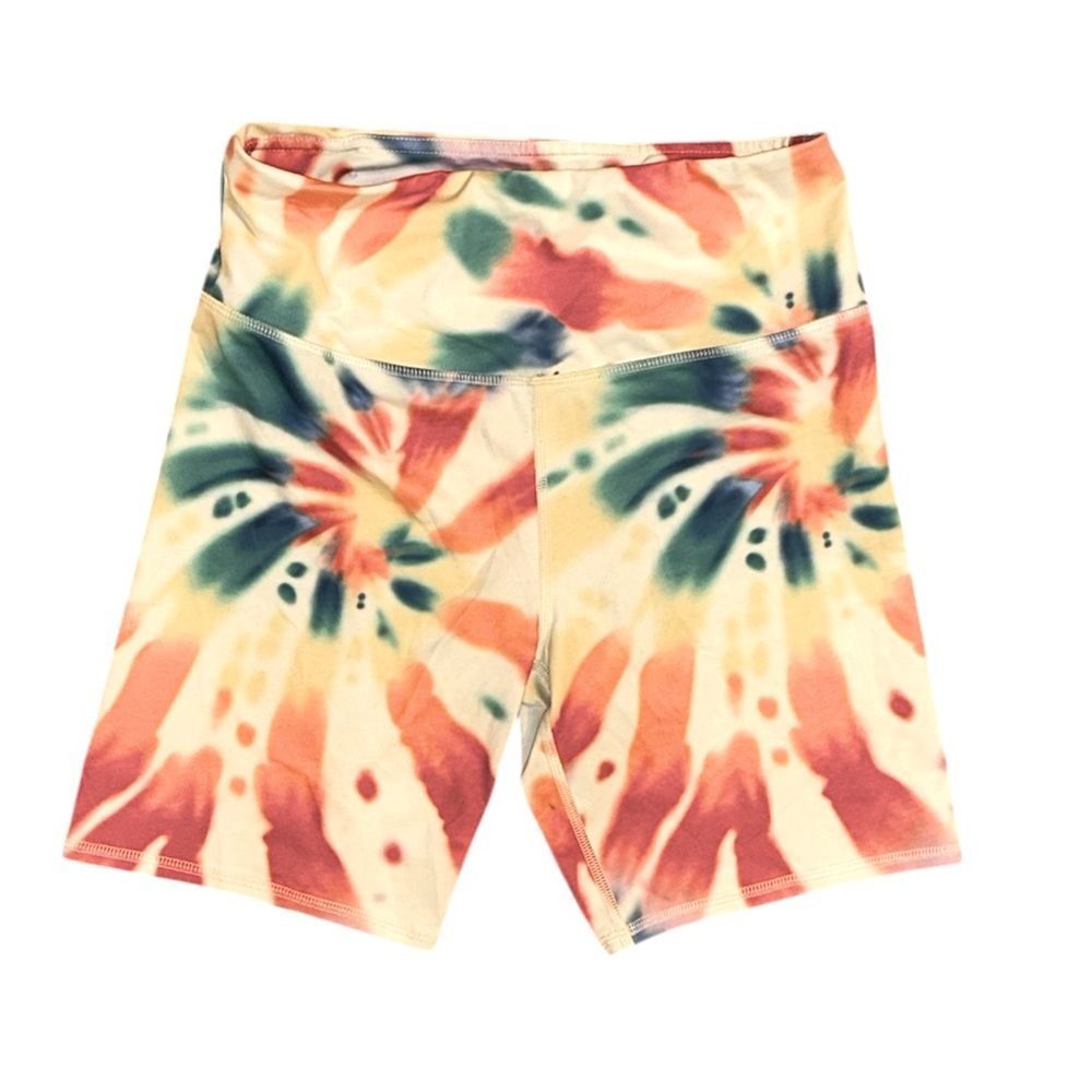So Brand Women’s Yoga Shorts Tie Dye Medium Multicolor High Waist